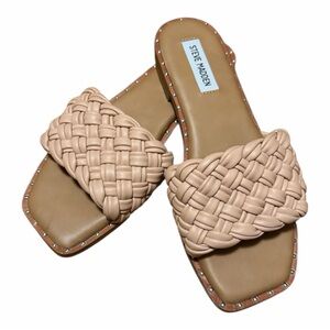Steve Madden Women's Cream Woven Sandals